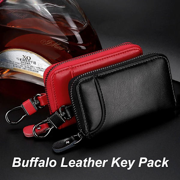 Bilnyckelväska Nyckelhållare RÖD UTAN SPÄNNE - high quality Red Without Buckle-Without Buckle