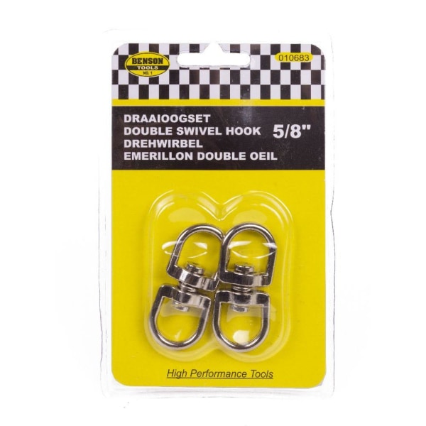 2-pack Vridbar Svirvel Dubbelkrok Max Vikt 15kg - stock silver