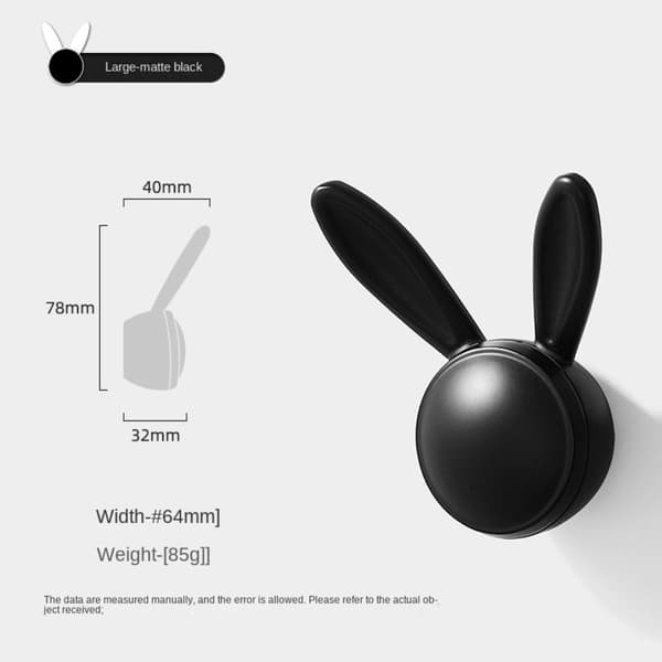 Vaatekoukku Bunny Hook MATT BLACK - spot-myynti Matte Black