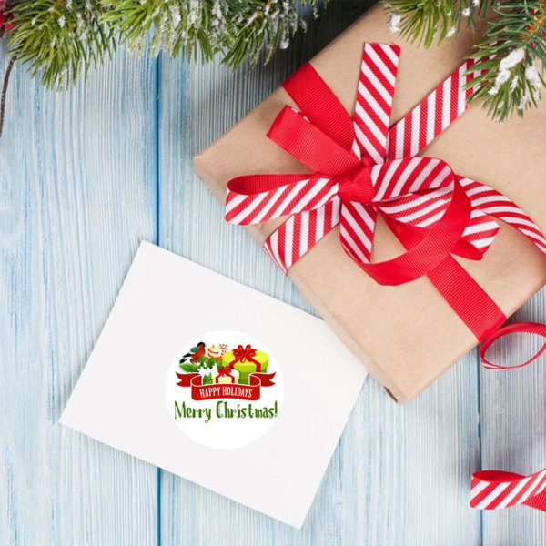 500Pcs Merry Christmas Stickers Christmas Theme Seal Labels - spot försäljning