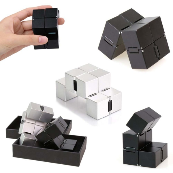 Finger Infinity Cube Toy Barn Vuxna Sensory Stress Fidget Toy - spot försäljning white