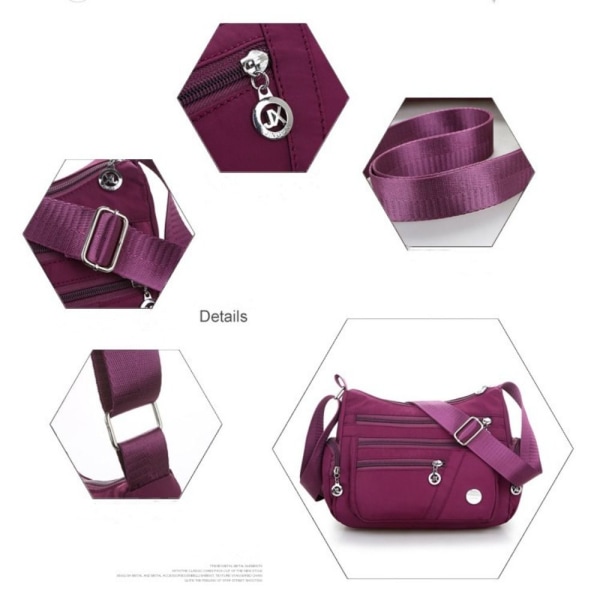 Naisten Multi Pocket Messenger -käsilaukku Cross Body Bags ROSE RED - varastossa rose red