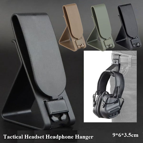 Tactical Headset Hook Headphone Hanger Solki MUSTA - varastossa Black