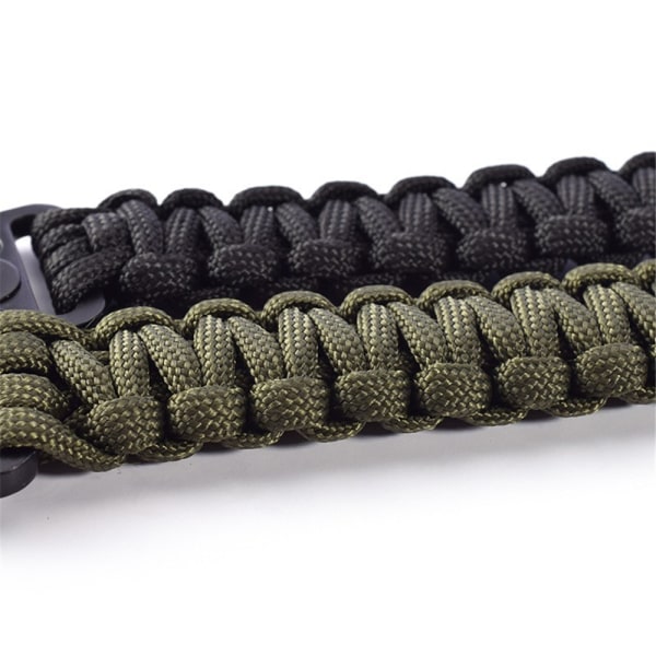 Paracord Keychain Carabiner Clamp Kaulakoru Avaimenperän koukut - laadukkaita Green