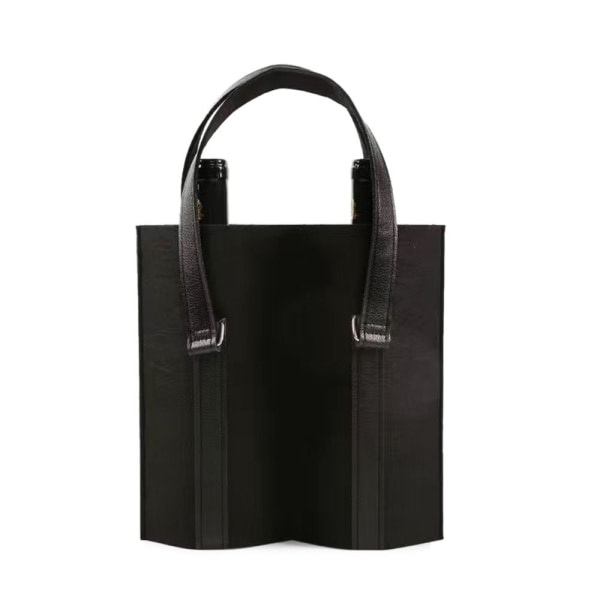 Viinin säilytyspussi Huopalaukku MUSTA DOUBLE POCKETS DOUBLE POCKETS black Double pockets-Double pockets