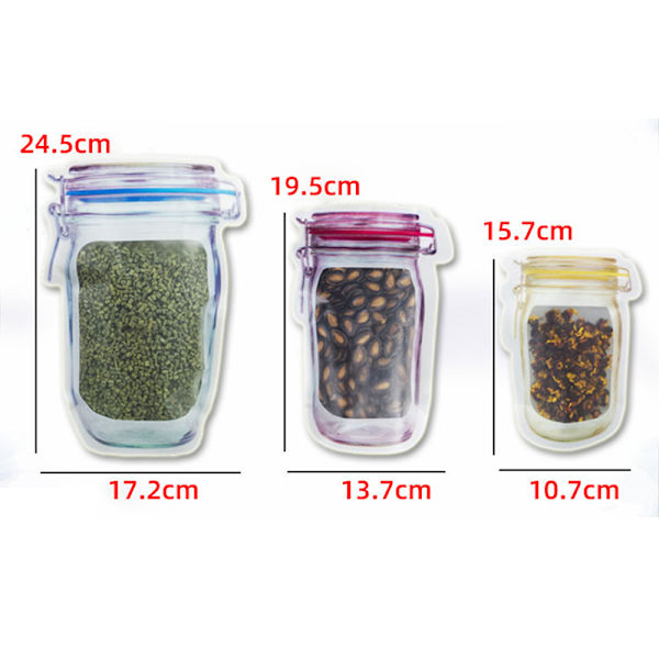 5st Silikon Återanvändbar Förvaring Väska Vacuum Sealed Househol - on stock XL 5PCS