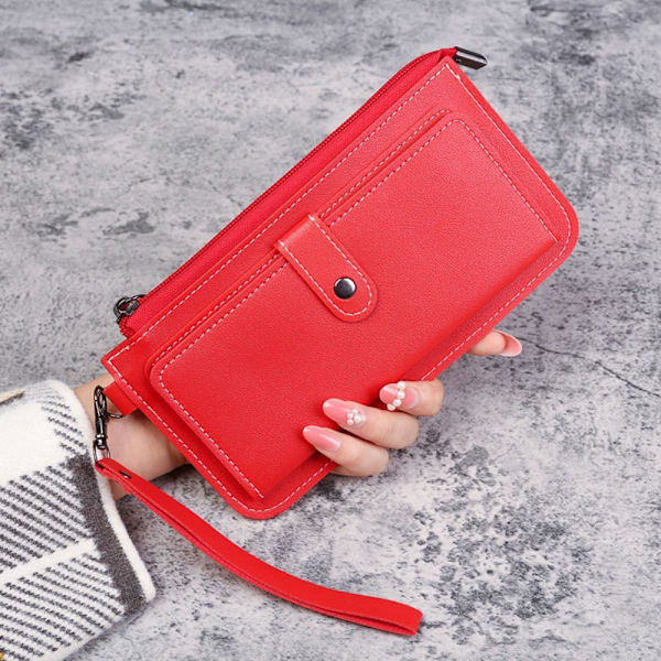 Slim Bifold Wallet Luottokorttiteline RED - korkealaatuinen Red