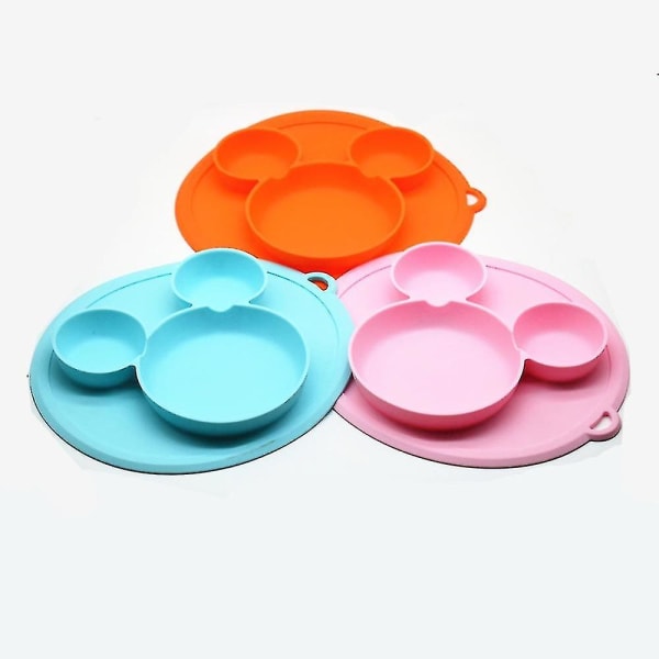 Barn silikon tallrik skål med sugkopp matningsskålar - spot sales
