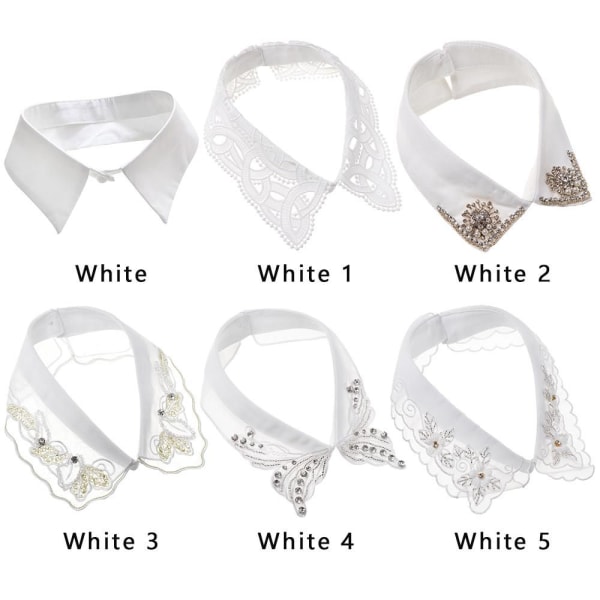 Paita Fake Collar Vaatteet Pusero Väärä kaulus VALKOINEN 3 - spot-myynti White 3