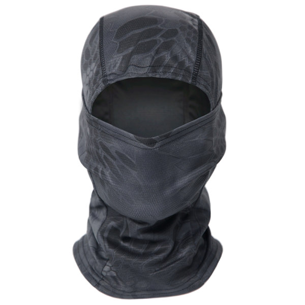 Taktisk kamouflagejaktmask Huvudsjal Airsoft mössa - spot försäljning Python pattern police black