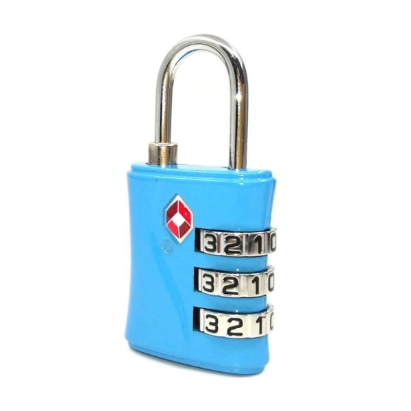 TSA Customs Code Lock Bagage Lösenordslås BLÅT - stock Blue