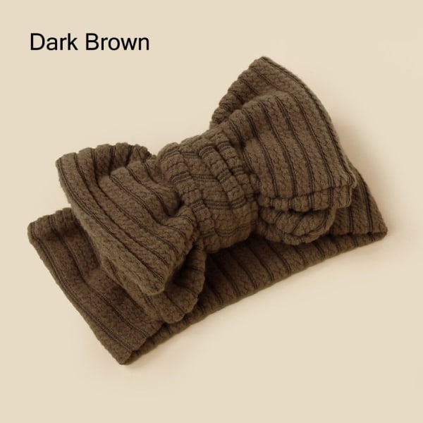 Baby Pannband Barn Elastiska Hårband MÖRKBRUNT - spot försäljning Dark Brown