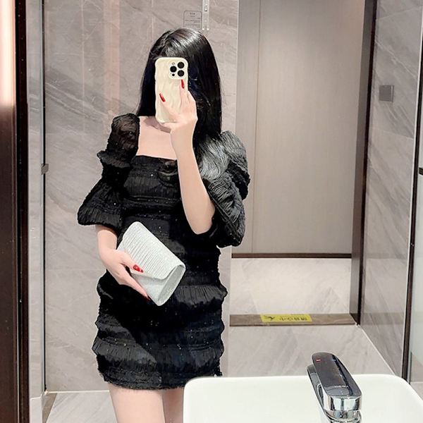 Evening Bags Dinner Bag MUSTA - korkea laatu black