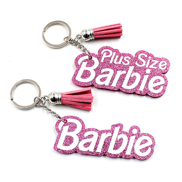 Tassel Barbie English Alphabet Keychain Naisten UV Print Hot Pin - Spot Sale 1