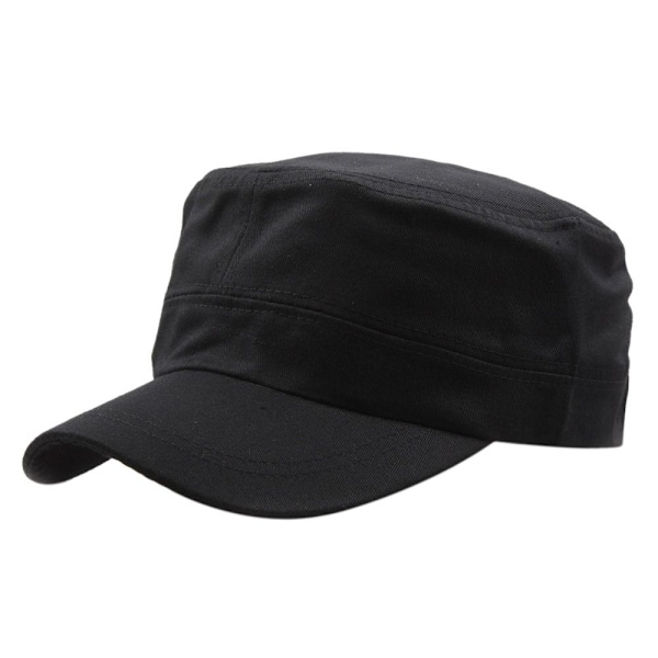Män Militär Cap Flat Top Kepsar SVART1 - spot försäljning black1