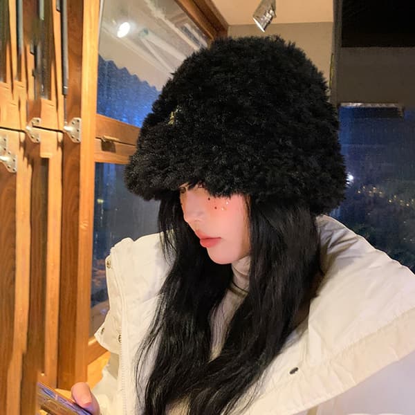 Plush Bucket Cap Bucket Hat IVORY - varastossa ivory