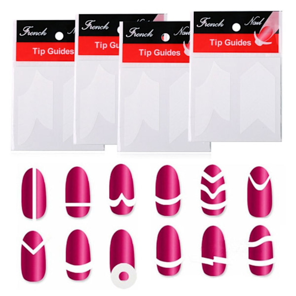 50 st franska nagelklistermärke Nagelförstärkning STYLE-4 - high quality Style-4