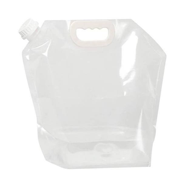 Utomhus Bärbar vattenpåse i plast med hopfällbar behållare - spot försäljning White 5L no faucet
