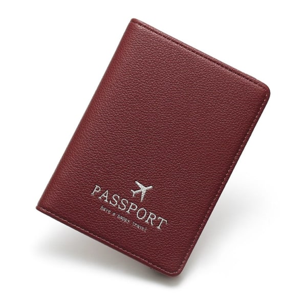 RFID nahkainen passilaukku Passipidike RED - varastossa Red