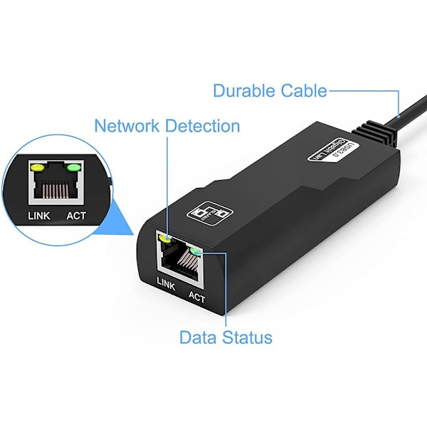 Ethernet-adapter USB 3.0 till Gigabit 1000M TYPE-C - stock