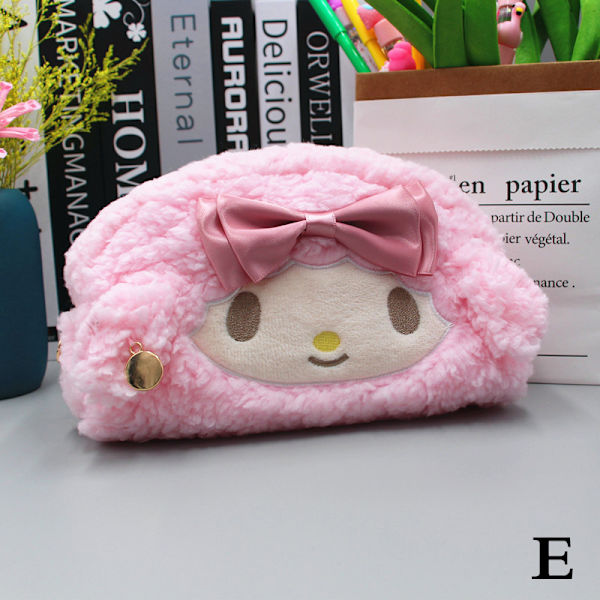 e Pennfodral Case Kawaii Pen Pouch Box Large Capacity Plysch - spot försäljning E