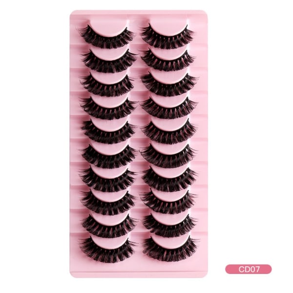 10Pairs Lashes DD Curl Russian Volume Mink Hair tekoripset - spot sales