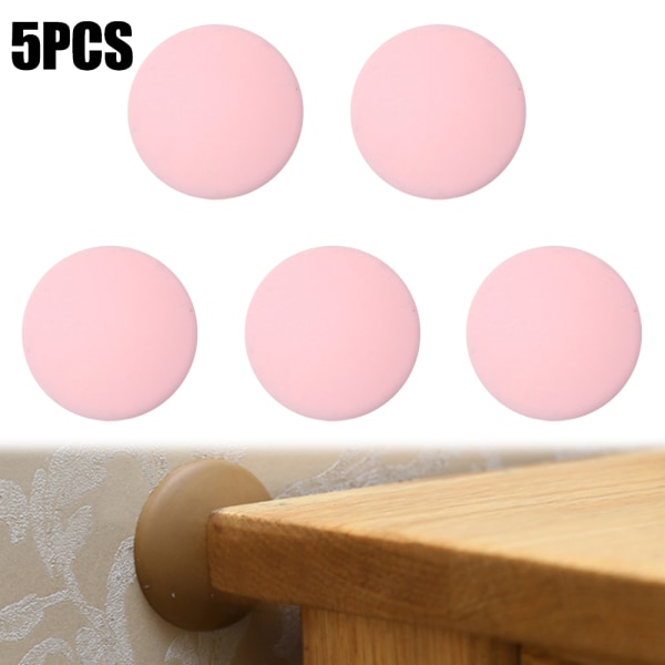 5 x Wall Protector Kumipysäytys ovenkahvan pysäytin Itsekiinnittyvä - varastossa pink