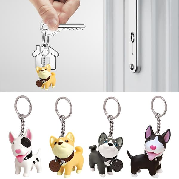 Corgi hund nyckelring present valp bil nyckelring hänge damväska sid - on stock