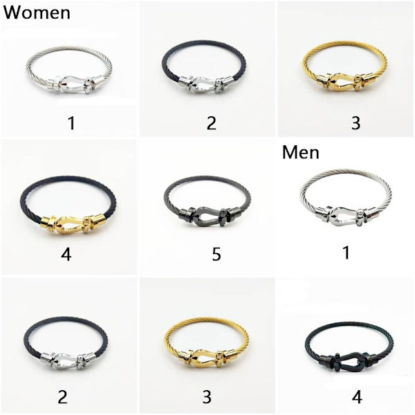 Hevosenkenkärannekoru Couple Rannekoru MEN 1 - varastossa Men 1