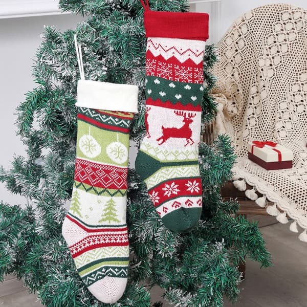 Stickade julstrumpor julklappspåsar - spot sales 3