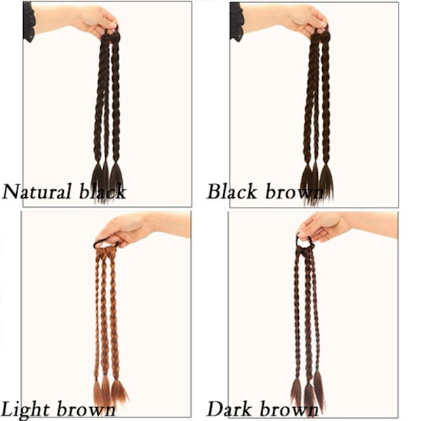 Long Boxer Braids Hair Ponytail - varastossa D