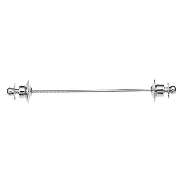 Krage Bar Pin Tie Brosch SILVER DUBBEL KEDJA - on stock Silver Double Chain-Double Chain