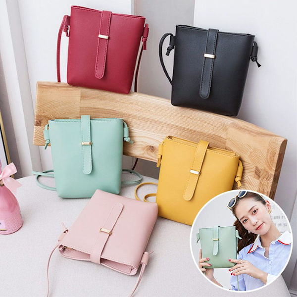 Naisten pieni olkalaukku Matkapuhelinlaukku Crossbody MUSTA - high quality black