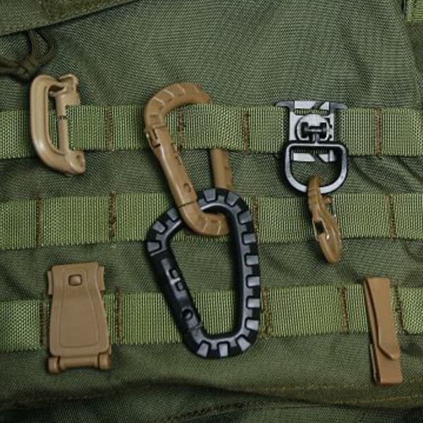 Taktisk karbinhake Clip Snap Hook D-Ring Cadet Outdoor - high quality 5PCS