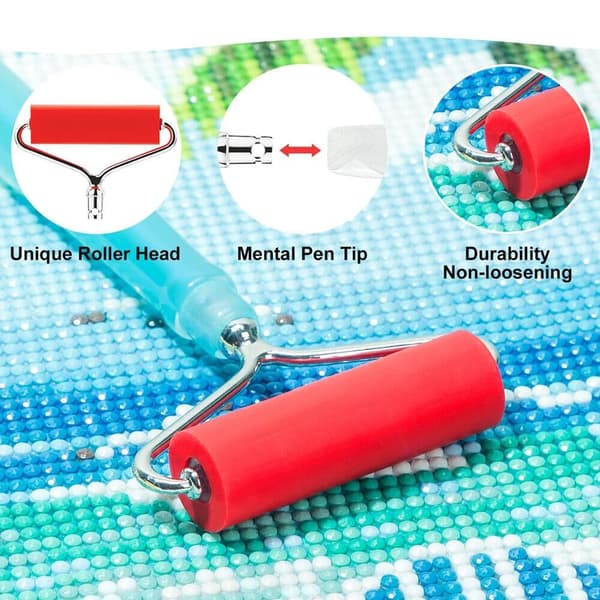 Timanttimaalaus Pen Point Drill Pens BLUE ROLLER - varastossa Blue roller