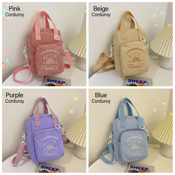 20CM Dockväska Genomskinligt fönster LILA KANVAS CANVAS - spot försäljning purple canvas-canvas