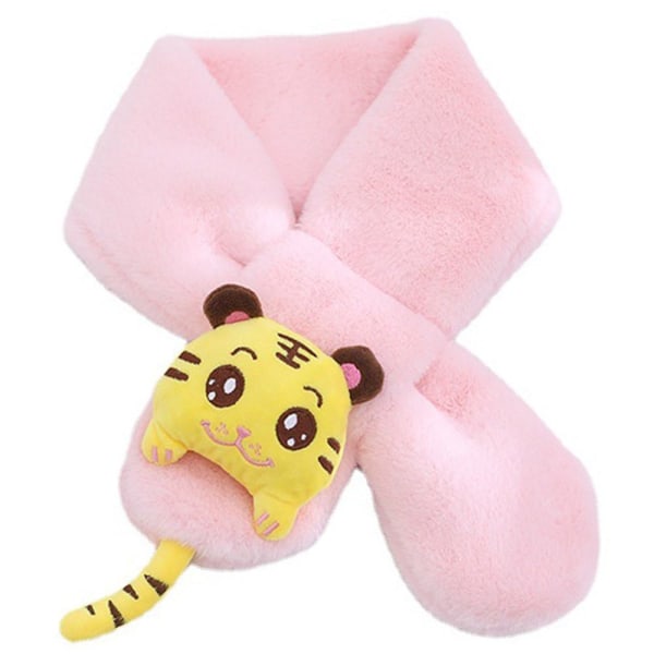 Tecknad Tiger barnscarves Köldsäker krage ROSA - stock Pink