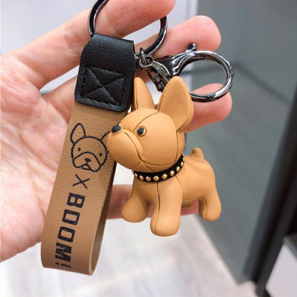 Bulldogg Nyckelring Handväska Nyckelringar Bilnycklar Hängsmycke rosa - spot försäljning pink