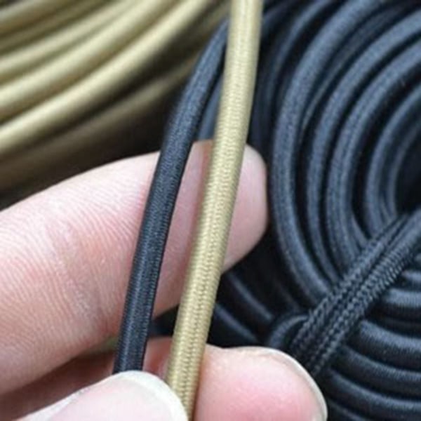 Starkt Elastiskt rep Gummiband KHAKI 4MM - stock Khaki 4mm