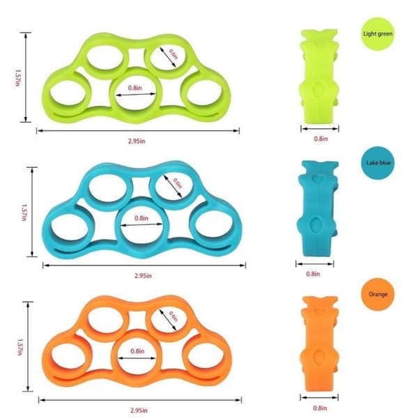 3 ST Finger Trainer Wrist Exerciser BLÅ - spot sales blue
