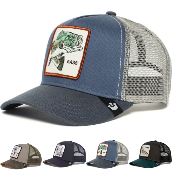 Miesten Animal Trucker Mesh Baseball Hat Snapback Cap Hip Hop Cap - korkea laatu D