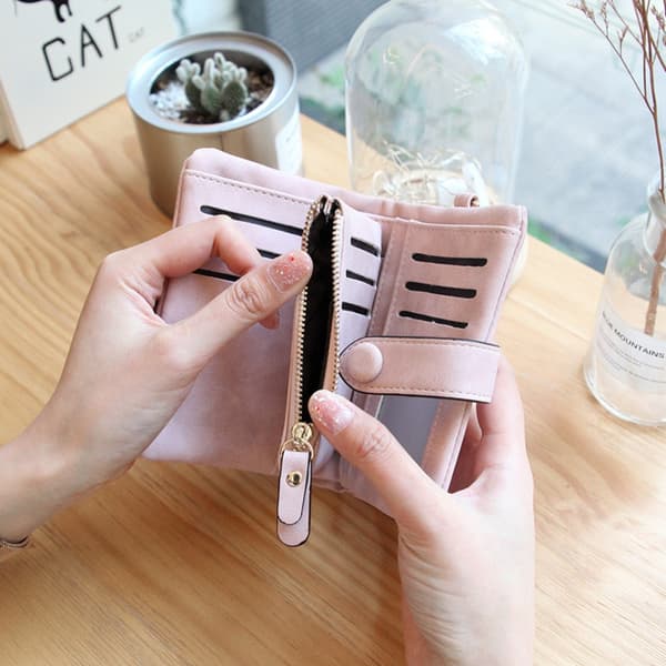 Trefaldig plånbok Kort plånbok GRÅ - spot sales grey