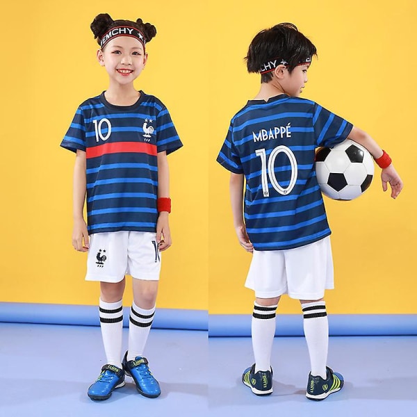 Frankrike fotbollströja set för barn träningströja present - high quality 18(105-115)