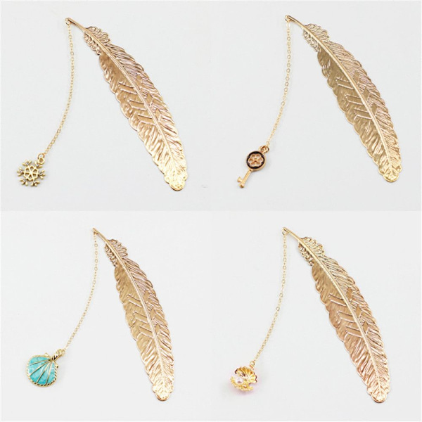 Feather Bookmark Metal Bookmark - on varastossa