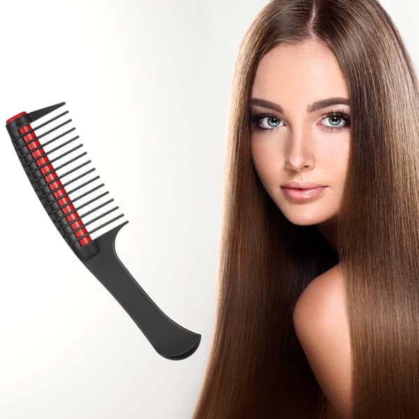 Skarvning Detangling Roller Comb, Integrerad Roller Hårkam - on stock black red core