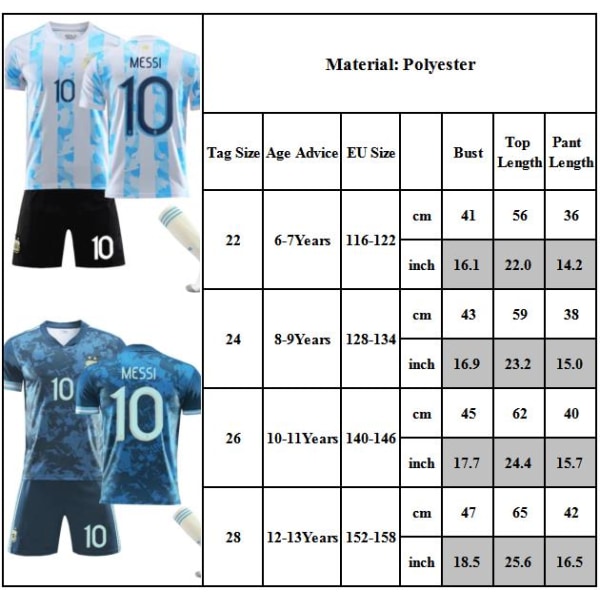 Messi No.10 Fotbollsdräkt Barn Pojkar Fotboll Träningskläder dark blue 8-9  Years 81b1 | dark blue | 8-9 Years | Fyndiq