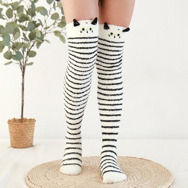 Coral Feece Sock Modeling Knästrumpor STYLE 1 - spot försäljning Style 1