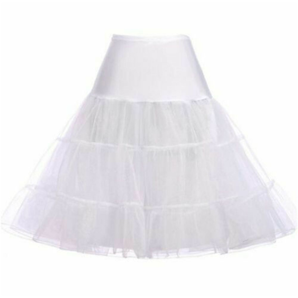 Tutu Kjol Kristall Gaze Underklänning Bröllopsklänningar VIT - high quality white