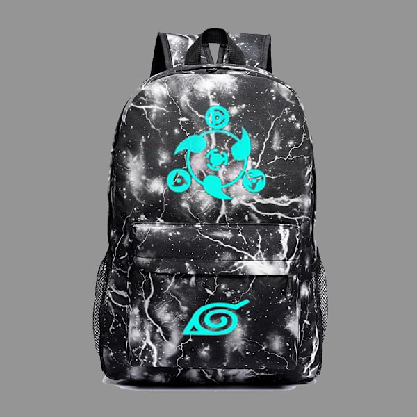 Uusi Naruto kirjoituspyöräsilmä valoisa koululaukku Korean reppu - varastossa Lightning black