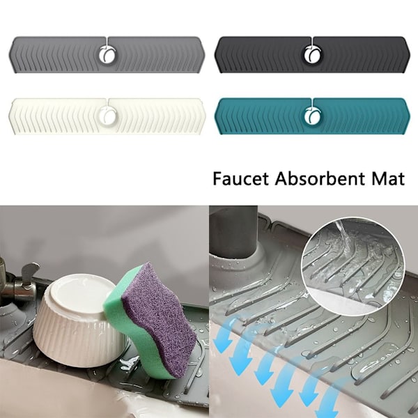 Kran Absorberande matta Handfat Stänkskydd VIT - high quality White